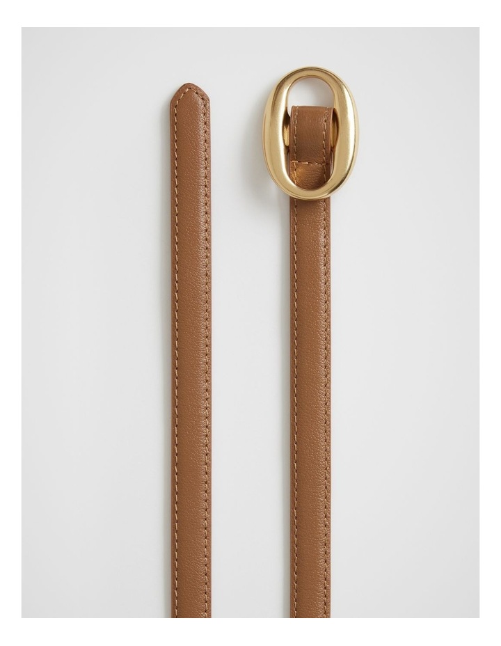 Carmen Oval Bucklet Belt in Tan image 3