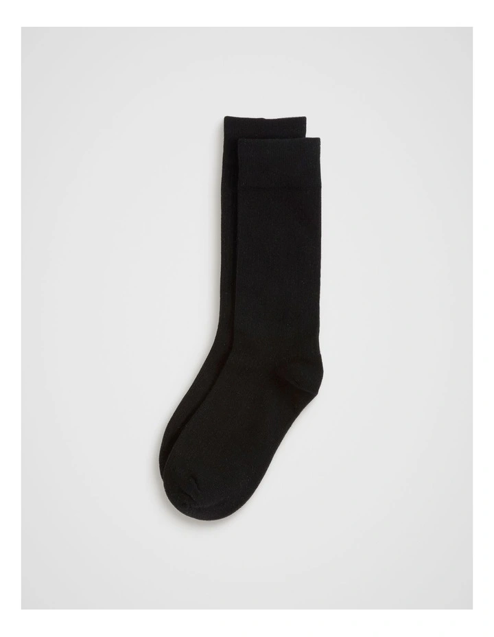 Seed Heritage Wide Welt Boot Sock In Black MYER