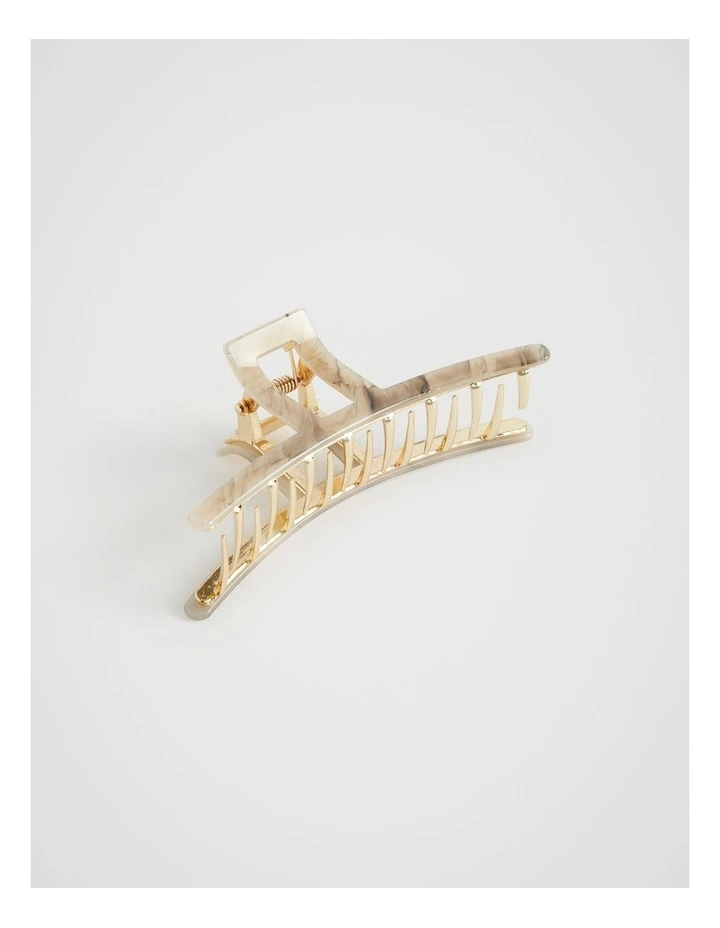 Cut Out Hair Claw in Champagne Beige image 1