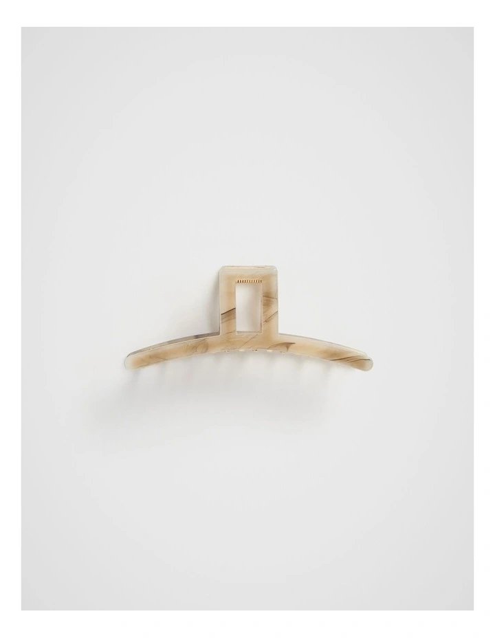 Cut Out Hair Claw in Champagne Beige image 2