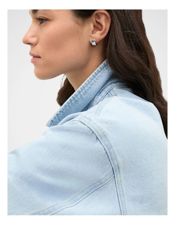 Mini Rectangle Stud in Silver image 2