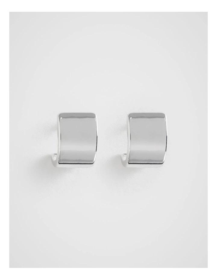 Mini Rectangle Stud in Silver image 4