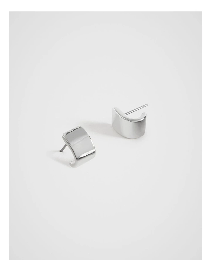 Mini Rectangle Stud in Silver image 5
