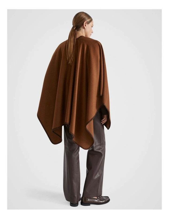 Blanket Stitch Poncho in Spice image 2