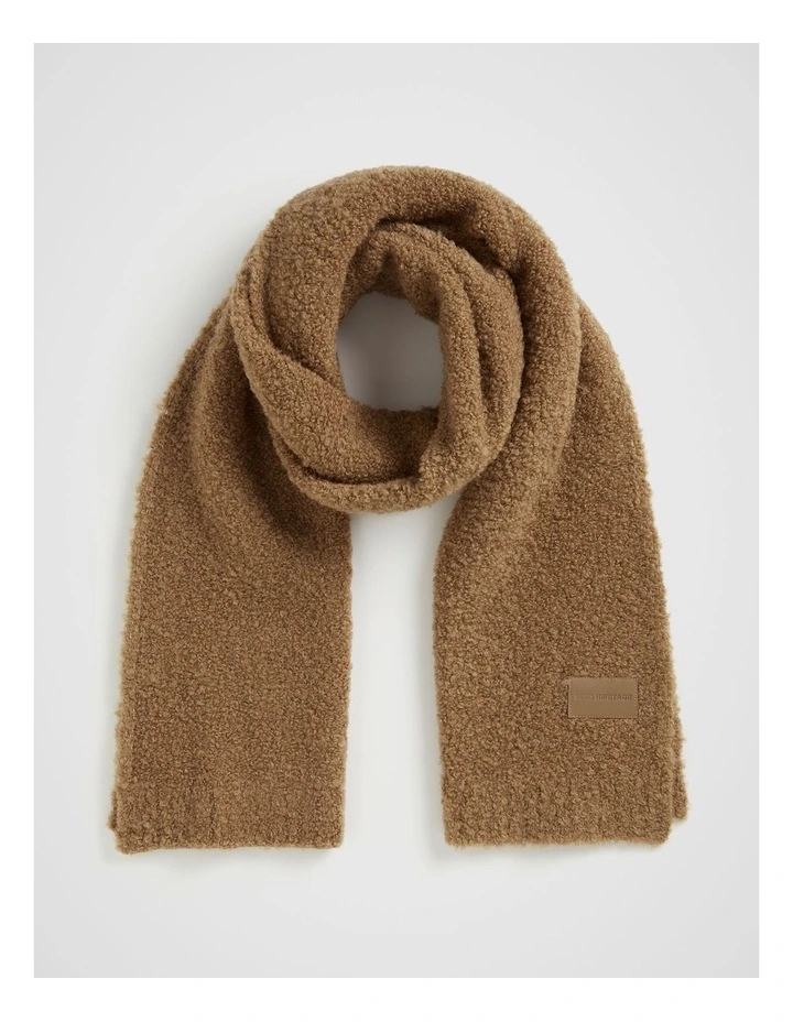 Boucle Logo Detail Scarf in Deep Chai image 1