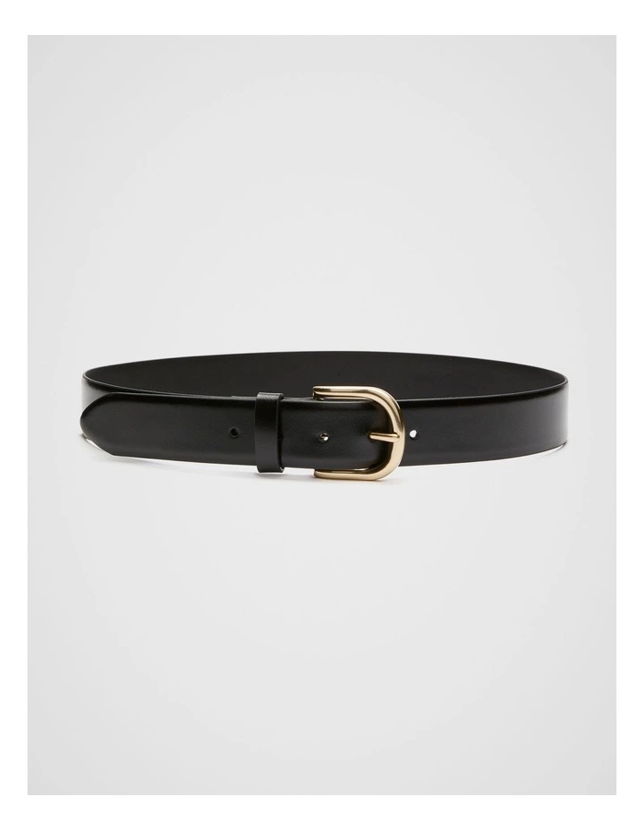 Faye Buckle Belt in Black image 1