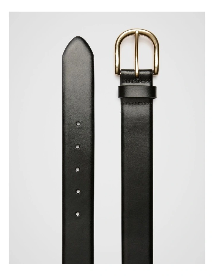 Faye Buckle Belt in Black image 3