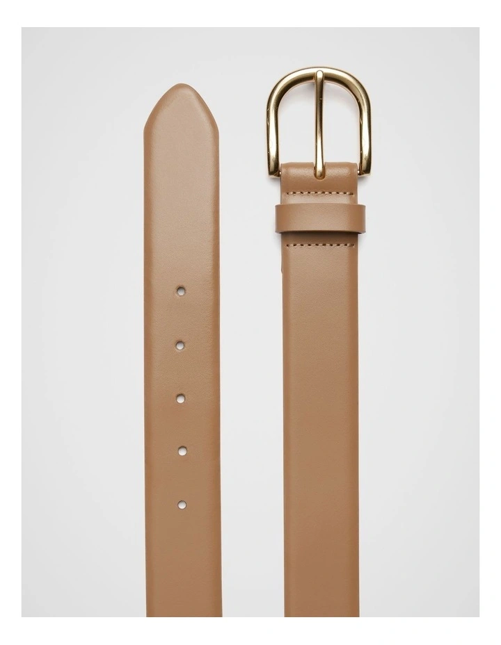 Faye Buckle Belt in Caramel image 3