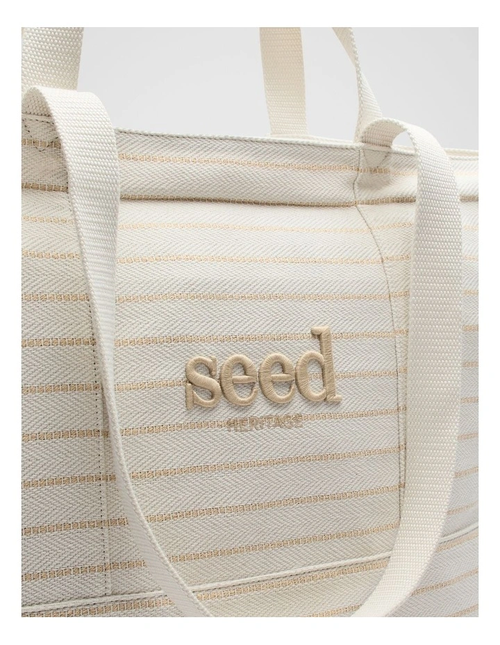 Overnight Bag in Natural Stripe image 2