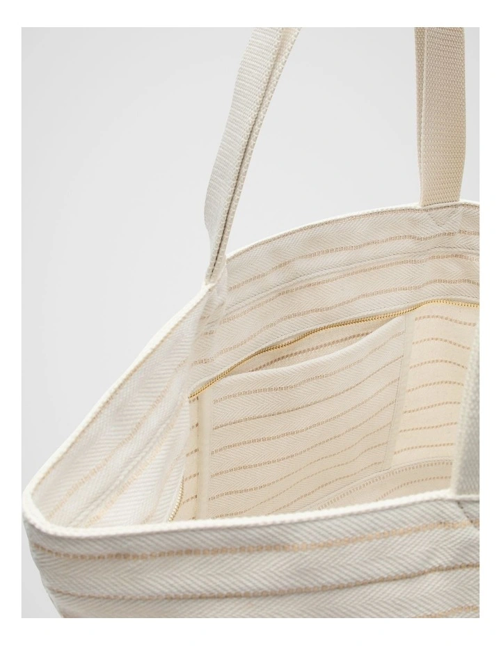 Overnight Bag in Natural Stripe image 4