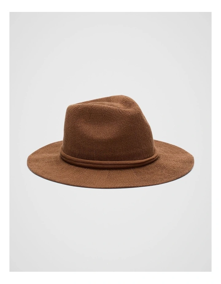 Knit Fedora in Brown image 1