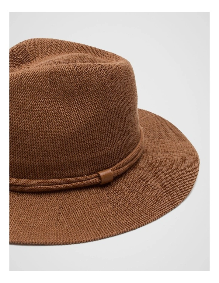 Knit Fedora in Brown image 3
