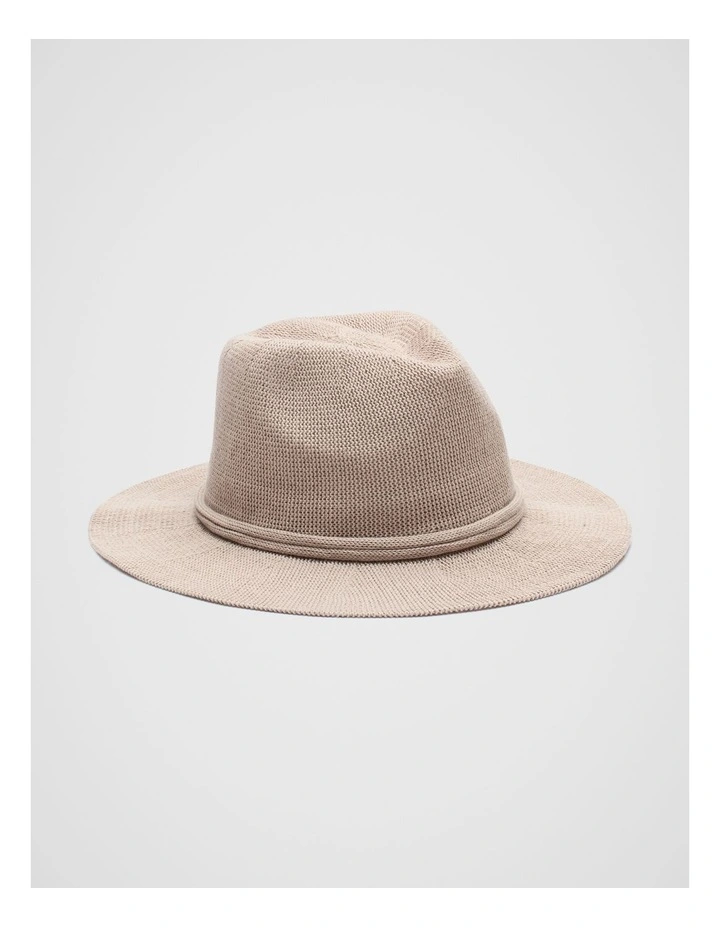 Knit Fedora in Beige image 1
