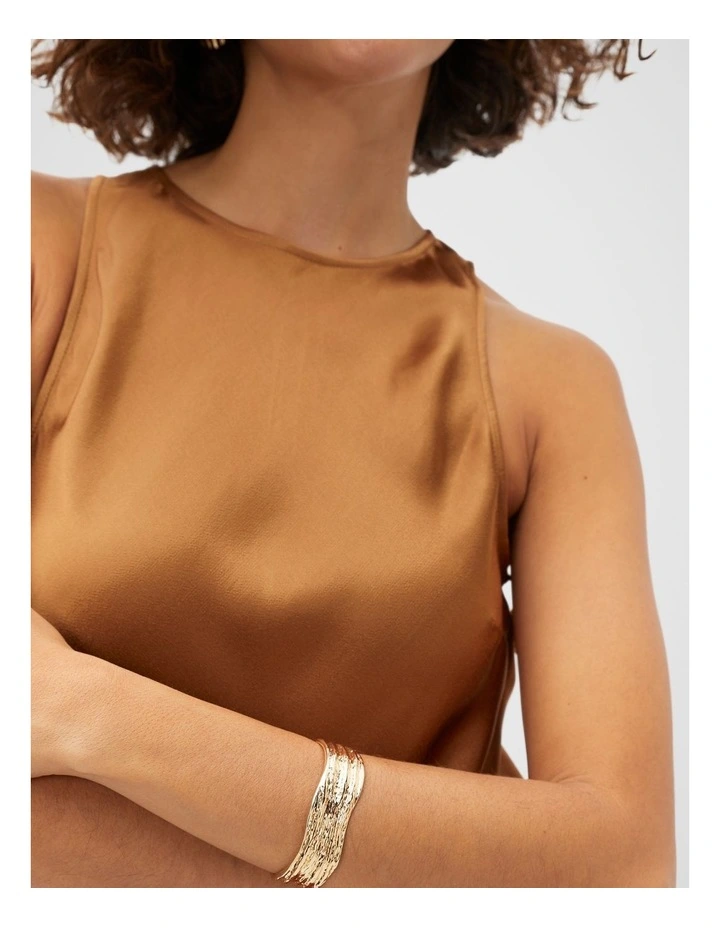 Crumpled Cuff in Gold image 2