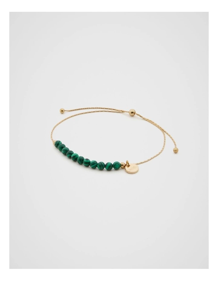 Stone Fine Toggle Bracelet in Green image 1