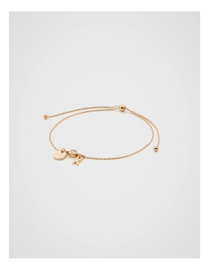 Micro Letter K Toggle Bracelet in Gold image 1