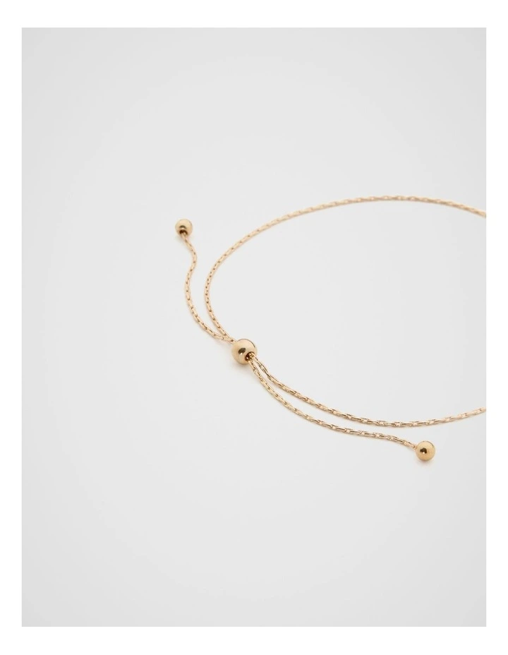 Micro Letter M Toggle Bracelet in Gold image 3