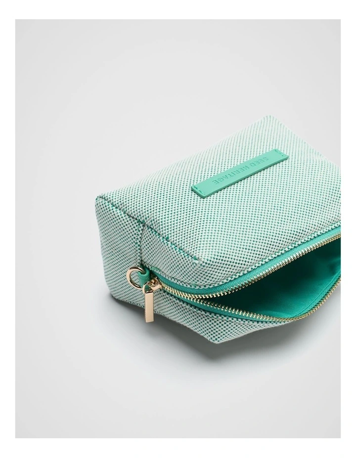 Make Up Bag in Deep Emerald image 3