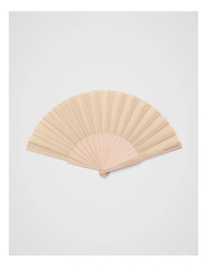 Hand Fan in Soft Beige image 1