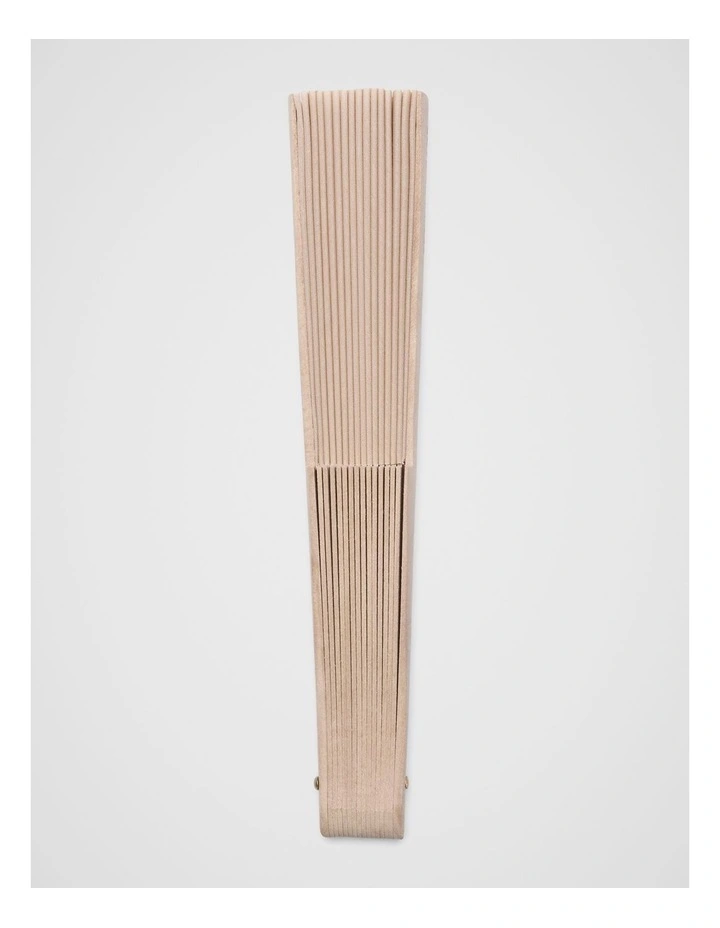 Hand Fan in Soft Beige image 2