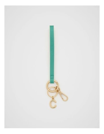Deep Wrist Letter Strap in Emerald/Gold