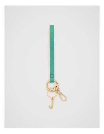 Deep Wrist Letter Strap in Emerald/Gold