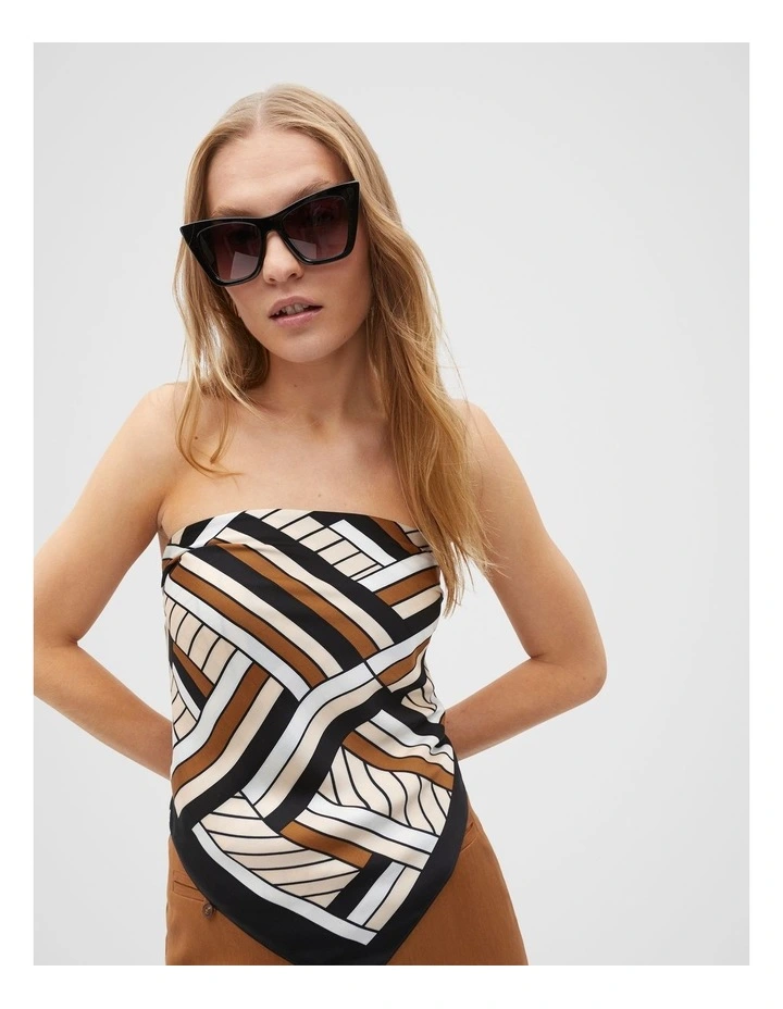 Logo Print Scarf in Cinnamon Spice image 5