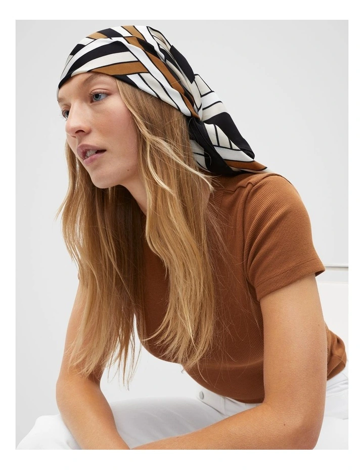 Logo Print Scarf in Cinnamon Spice image 6