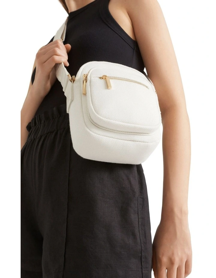 Logo Camera Bag In Cream image 4