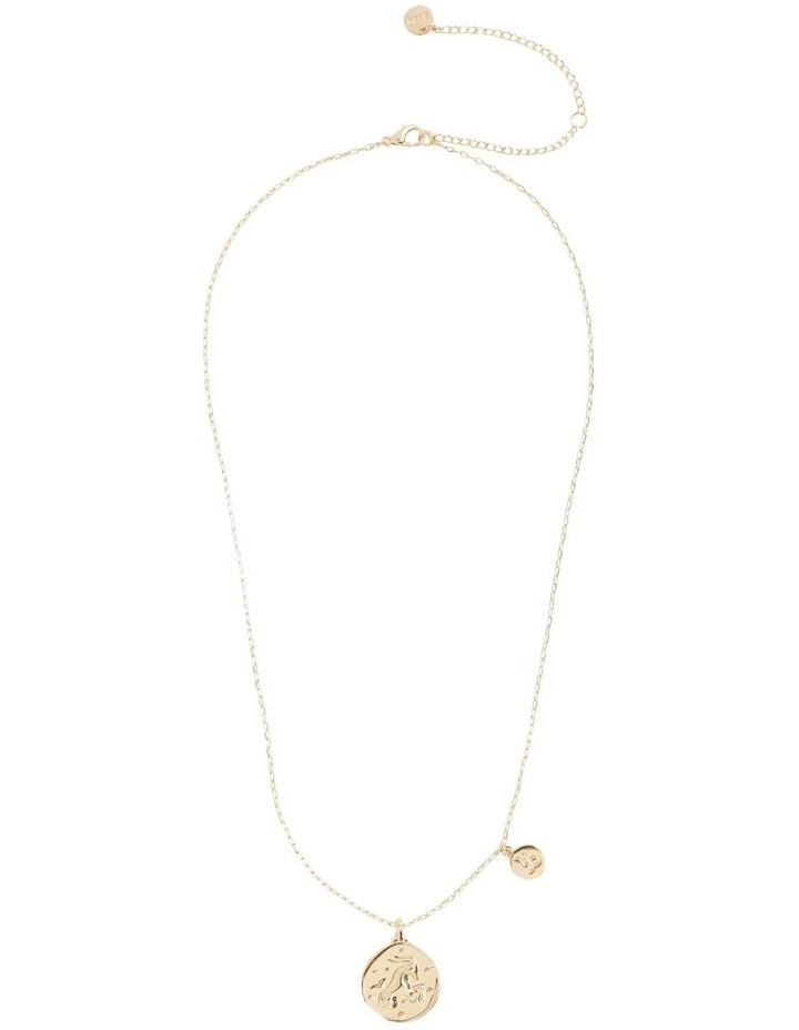 Capricorn Zodiac Necklace in Gold image 1