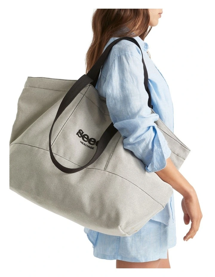 Seed Overnight Bag in Black Cream image 1