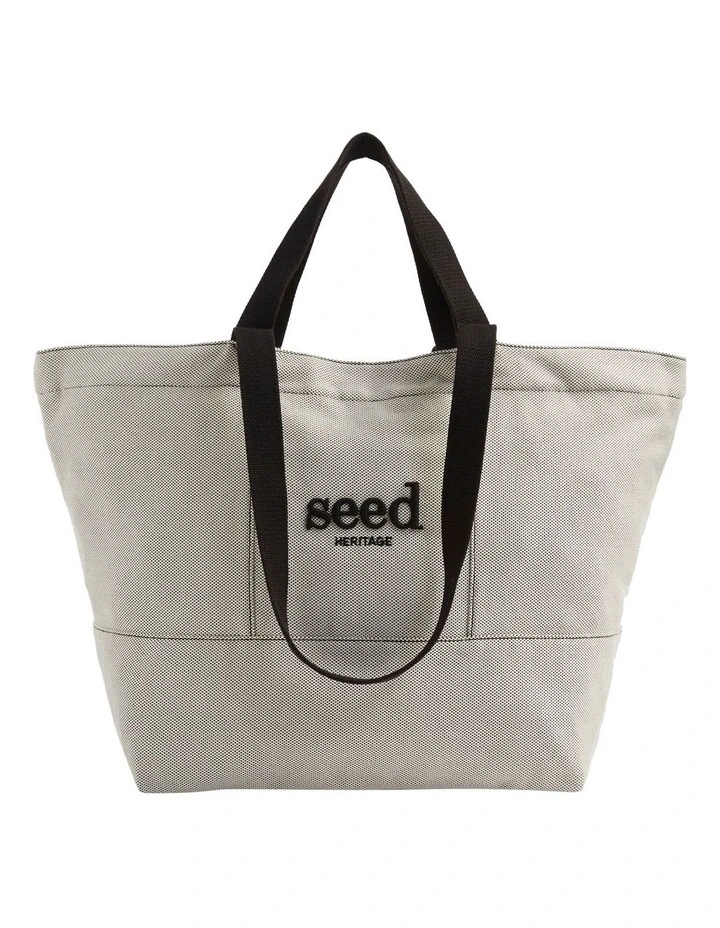 Seed Overnight Bag in Black Cream image 3