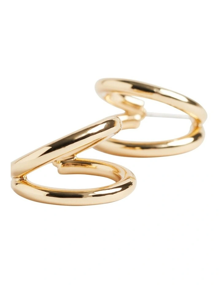 Double Hoop Earring in Gold image 2