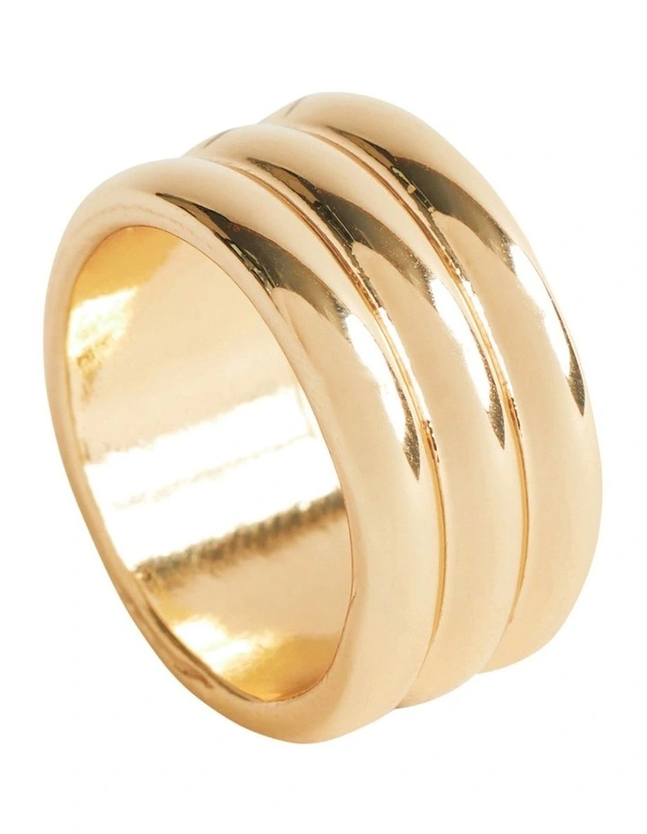 Ridged Ring in Gold image 1