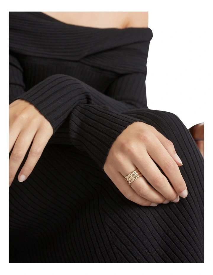 Ridged Ring in Gold image 2