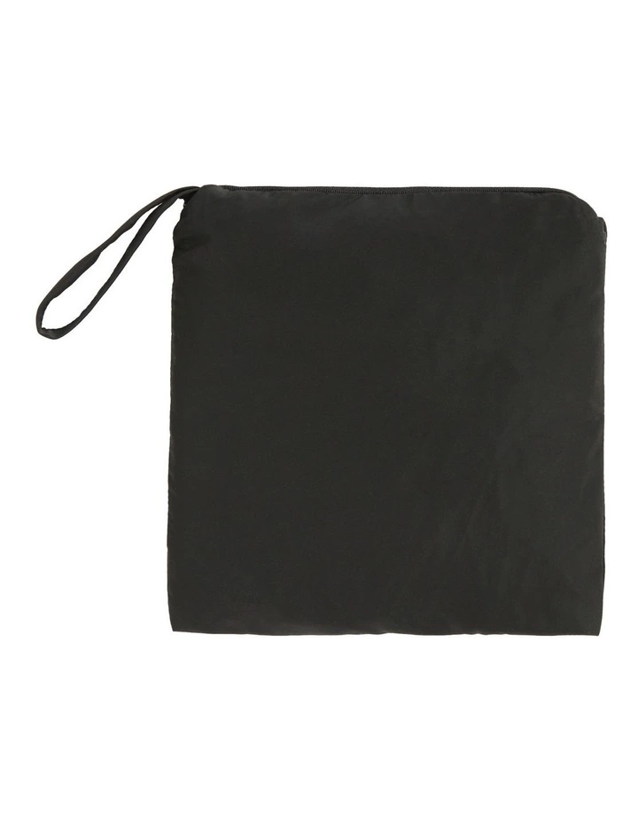 Packable Rain Poncho in Black image 4