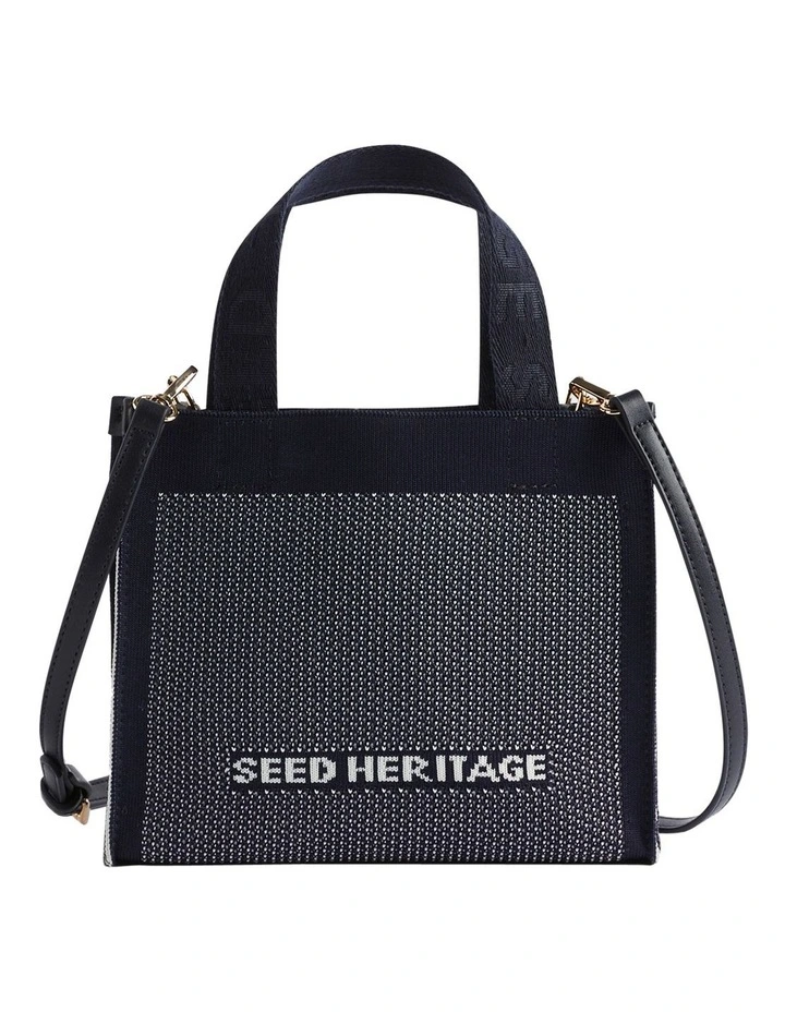 Knitted Micro Tote in Midnight Sky image 1