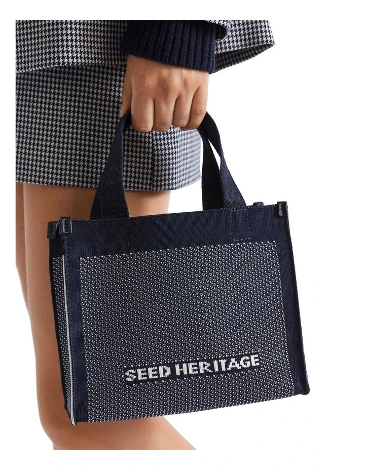 Knitted Micro Tote in Midnight Sky image 2