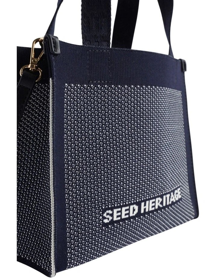 Knitted Micro Tote in Midnight Sky image 4