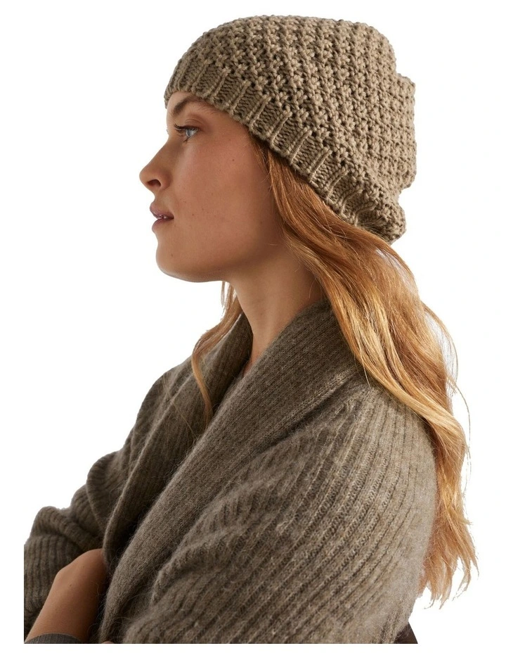 Hand Knit Beanie in Hazel image 2