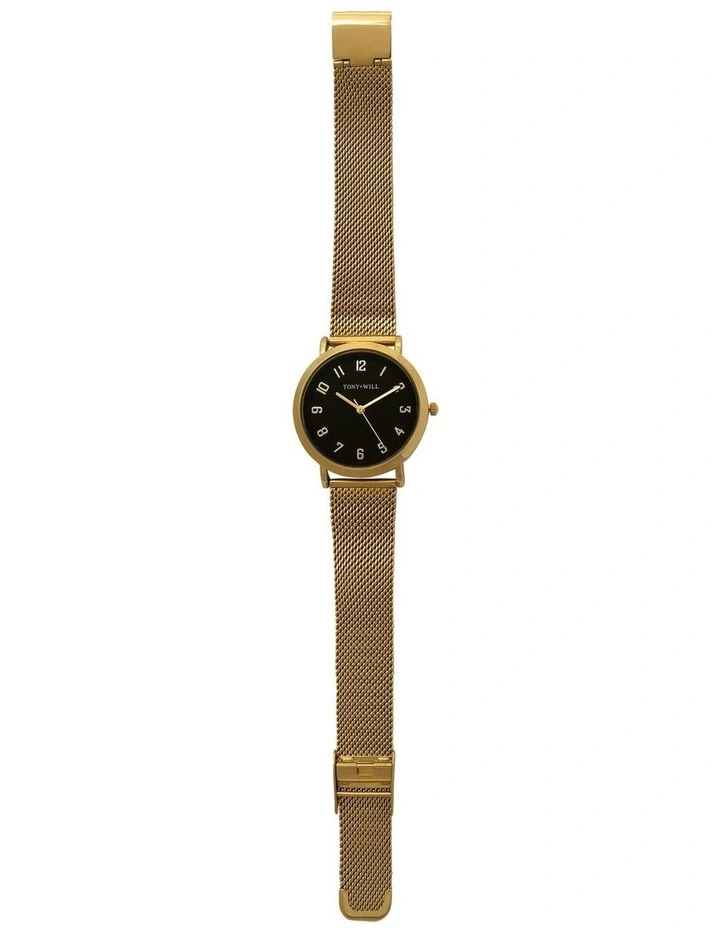 Small Astral Mesh Watch in Gold image 2