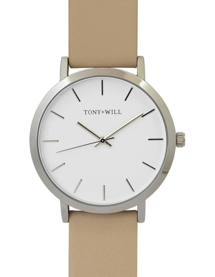 Classic Watch in Silver/White/Stone image 1