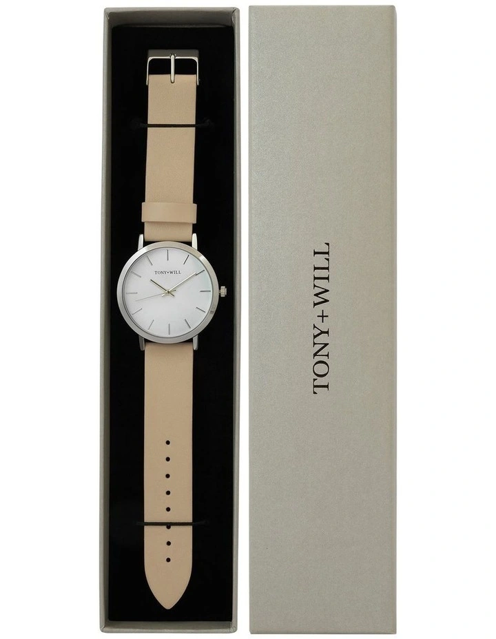 Classic Watch in Silver/White/Stone image 6