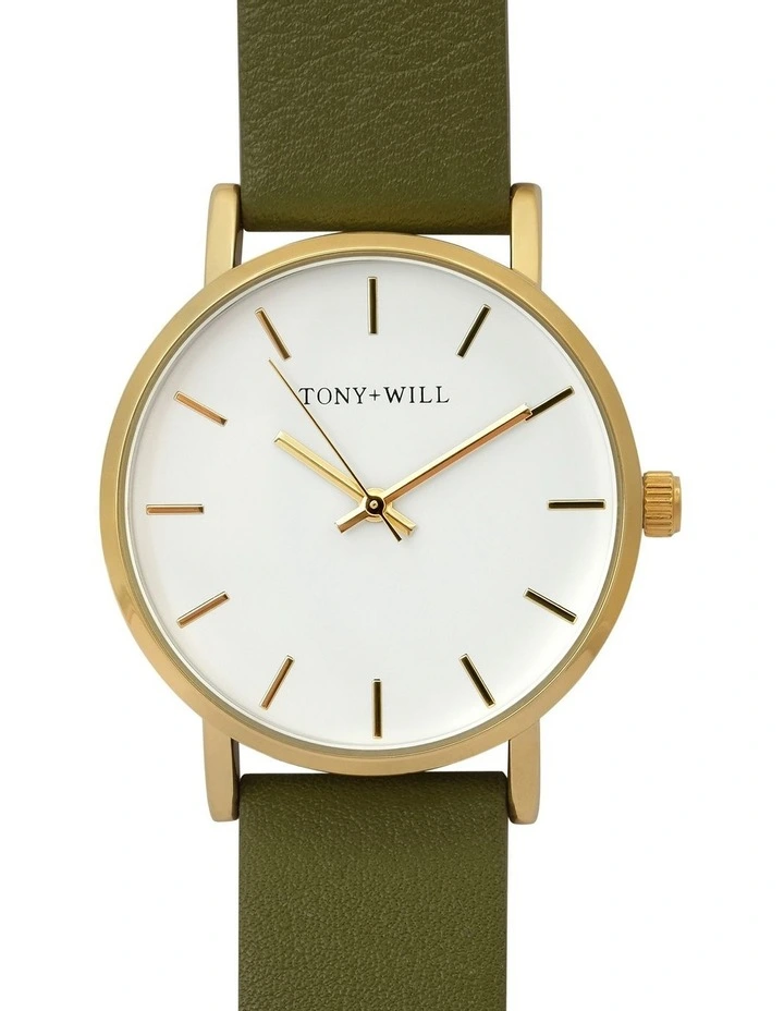 Small Classic Watch in Khaki image 1