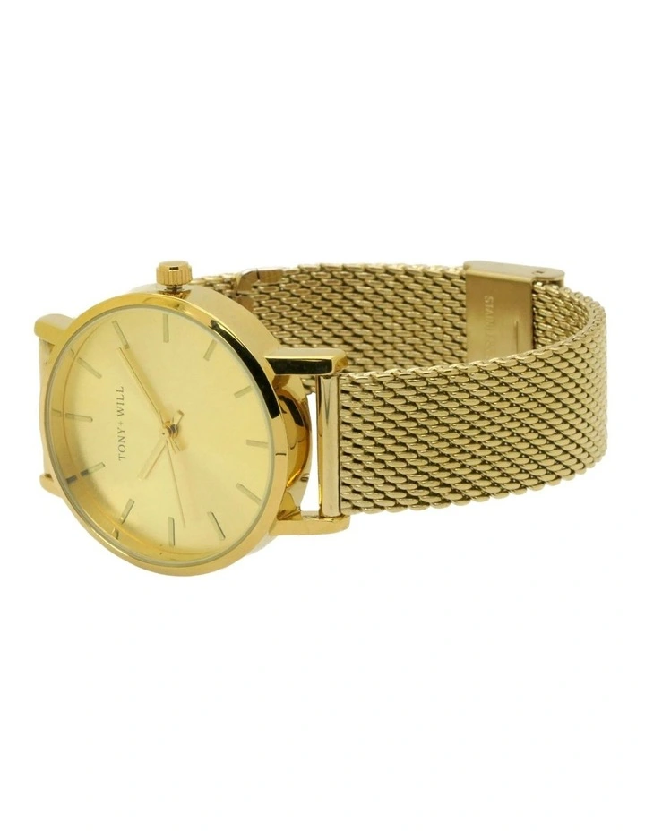 Small Classic Watch in Gold image 4