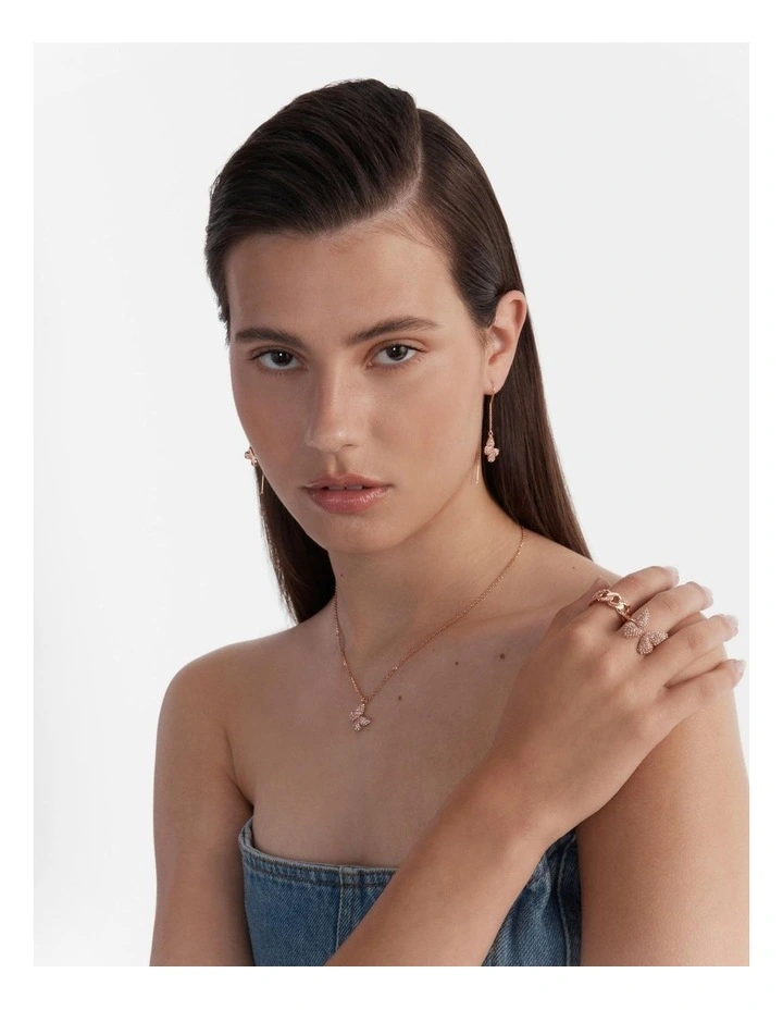 Flitter Thread Earrings in Rose Gold image 5