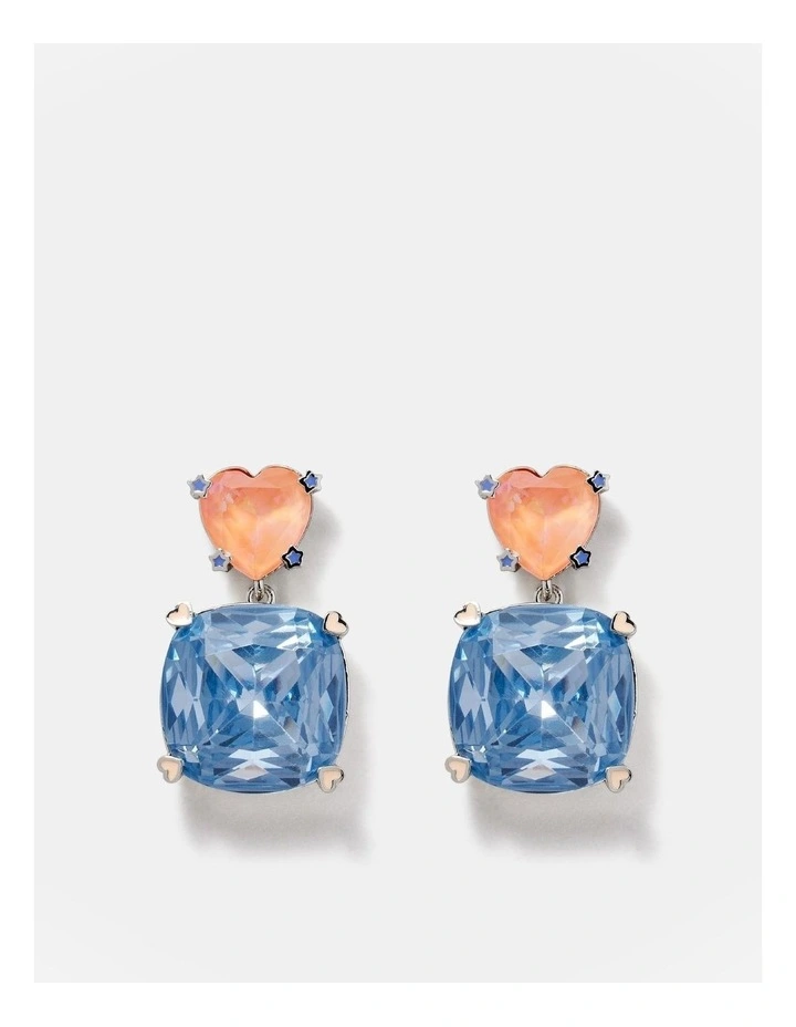 Bliss Heart Earrings in Chalk Blue image 1