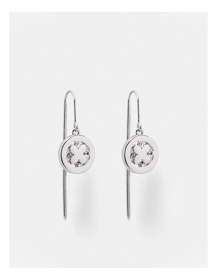 Cipher Hook Earrings in Silver image 1