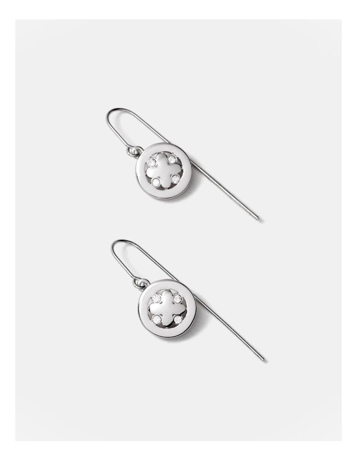 Cipher Hook Earrings in Silver image 3