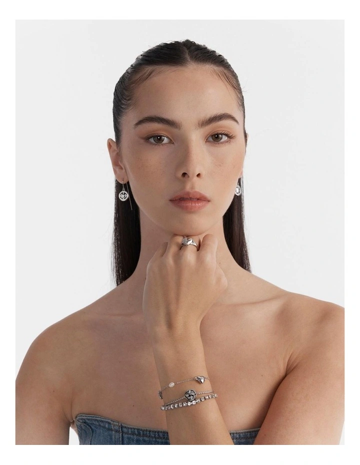 Cipher Hook Earrings in Silver image 5
